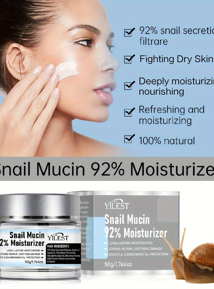 KissICON 50g Snail Mucin Face Cream With Plant Squalane -