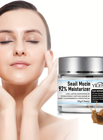 KissICON 50g Snail Mucin Face Cream With Plant Squalane -