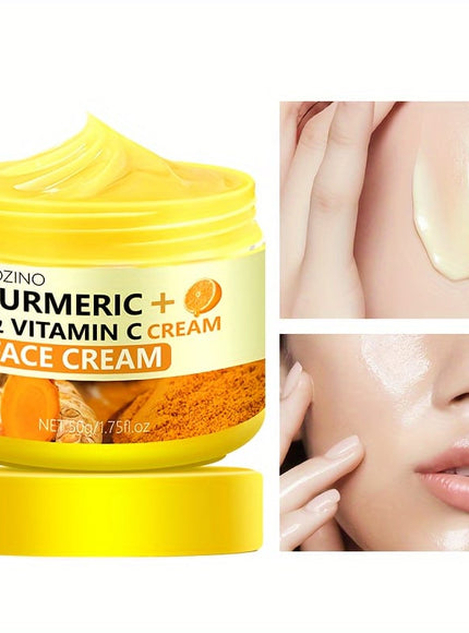 KissICON 50g Turmeric Vitamin C Face Cream Deeply Moisturizes Dry