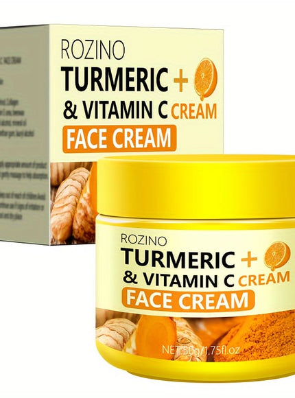 KissICON 50g Turmeric Vitamin C Face Cream Deeply Moisturizes Dry