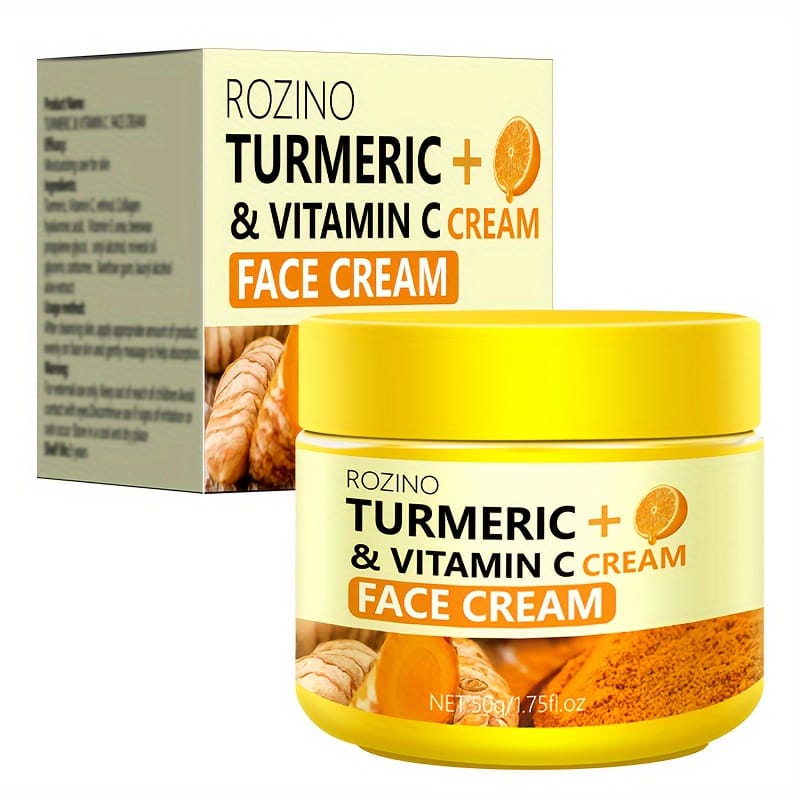KissICON 50g Turmeric Vitamin C Face Cream Deeply Moisturizes Dry