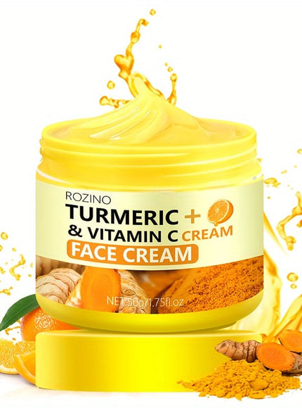 KissICON 50g Turmeric Vitamin C Face Cream Deeply Moisturizes Dry