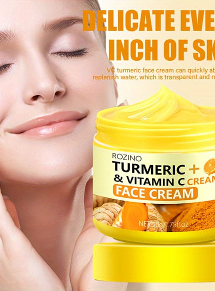 KissICON 50g Turmeric Vitamin C Face Cream Deeply Moisturizes Dry
