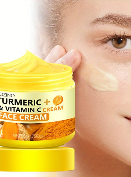 KissICON 50g Turmeric Vitamin C Face Cream Deeply Moisturizes Dry