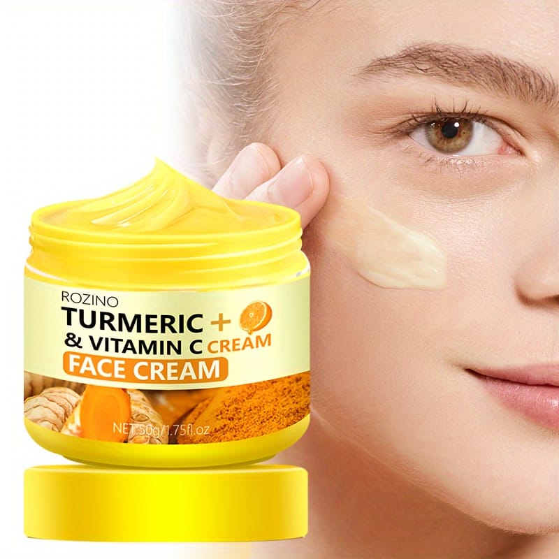 KissICON 50g Turmeric Vitamin C Face Cream Deeply Moisturizes Dry