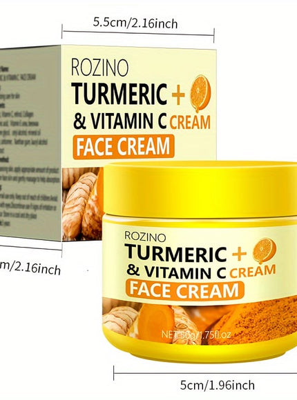 KissICON 50g Turmeric Vitamin C Face Cream Deeply Moisturizes Dry