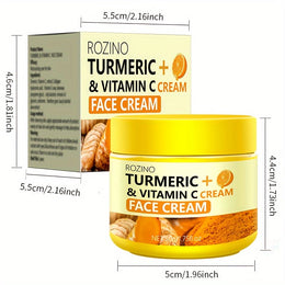 KissICON 50g Turmeric Vitamin C Face Cream Deeply Moisturizes Dry