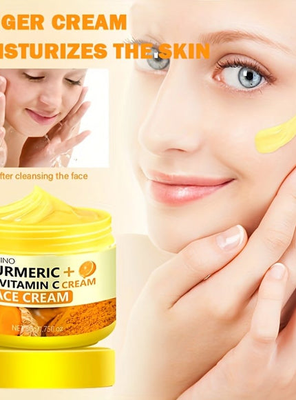 KissICON 50g Turmeric Vitamin C Face Cream Deeply Moisturizes Dry