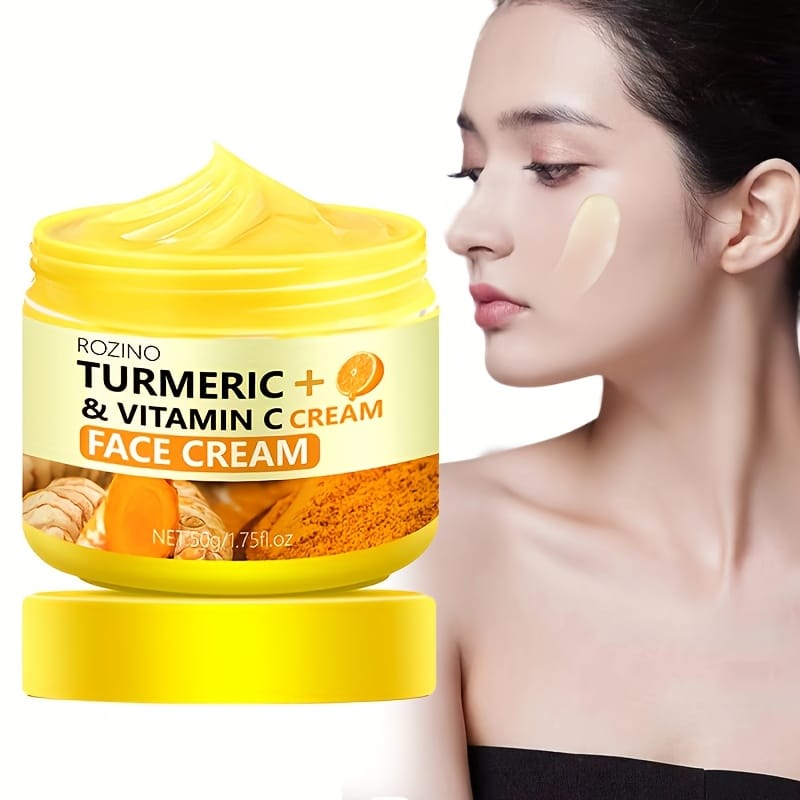 KissICON 50g Turmeric Vitamin C Face Cream Deeply Moisturizes Dry