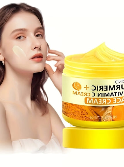 KissICON 50g Turmeric Vitamin C Face Cream Deeply Moisturizes Dry