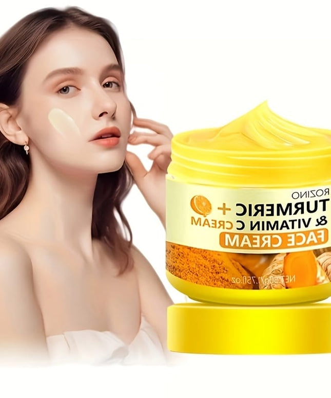 KissICON 50g Turmeric Vitamin C Face Cream Deeply Moisturizes Dry