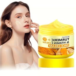 KissICON 50g Turmeric Vitamin C Face Cream Deeply Moisturizes Dry