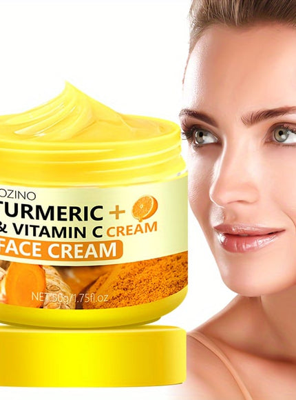 KissICON 50g Turmeric Vitamin C Face Cream Deeply Moisturizes Dry