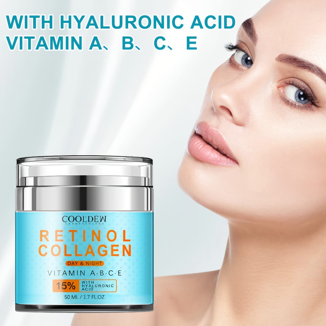 KissICON 50ml Retinol Collagen Cream With Hyaluronic Acid - Deep
