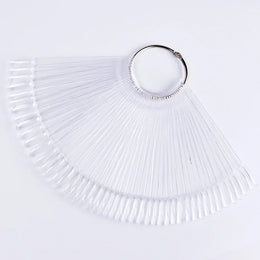 KissICON 💋 50Pcs False Nail Tips Clear Chart Oval