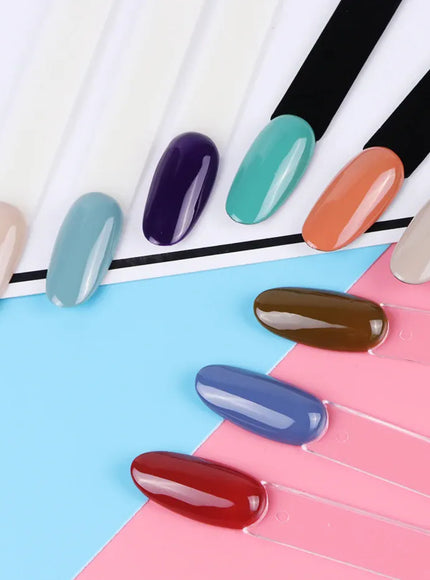 KissICON 💋 50Pcs False Nail Tips Clear Chart Oval