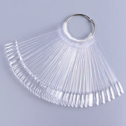 KissICON 💋 50Pcs False Nail Tips Clear Chart Oval