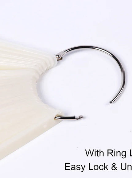 KissICON 💋 50Pcs False Nail Tips Clear Chart Oval