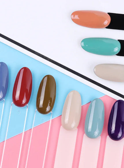 KissICON 💋 50Pcs False Nail Tips Clear Chart Oval