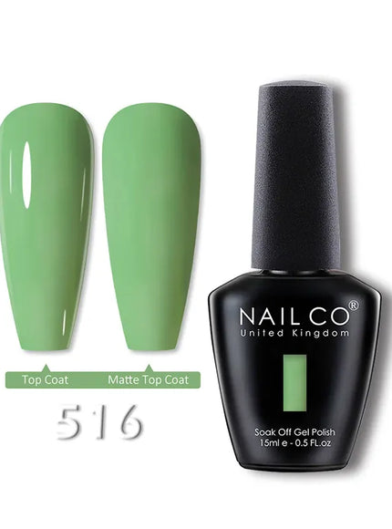 KissICON 516 💋 Nailco 15ml Translucent Gel Polish-Natural Resin Formula