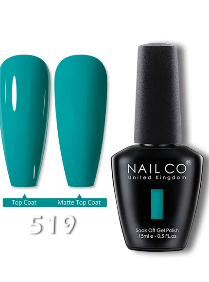 KissICON 519 💋 Nailco 15ml Translucent Gel Polish-Natural Resin Formula
