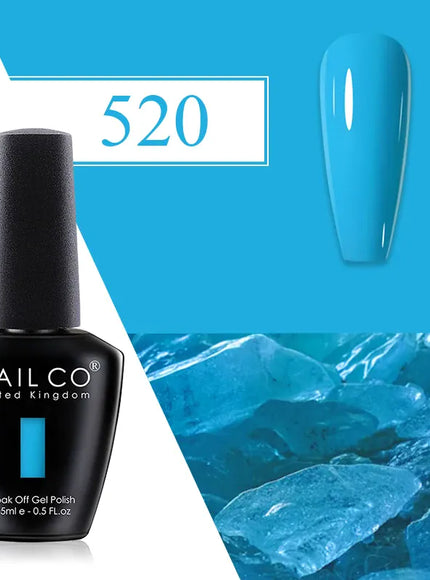 KissICON 520 💋 Nailco Red Gel Polish - Lasting Soak