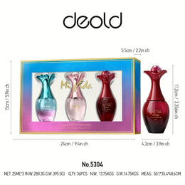 KissICON 5304 / 25ml*3 Floral Fruity Perfume – Exquisite Gift Her