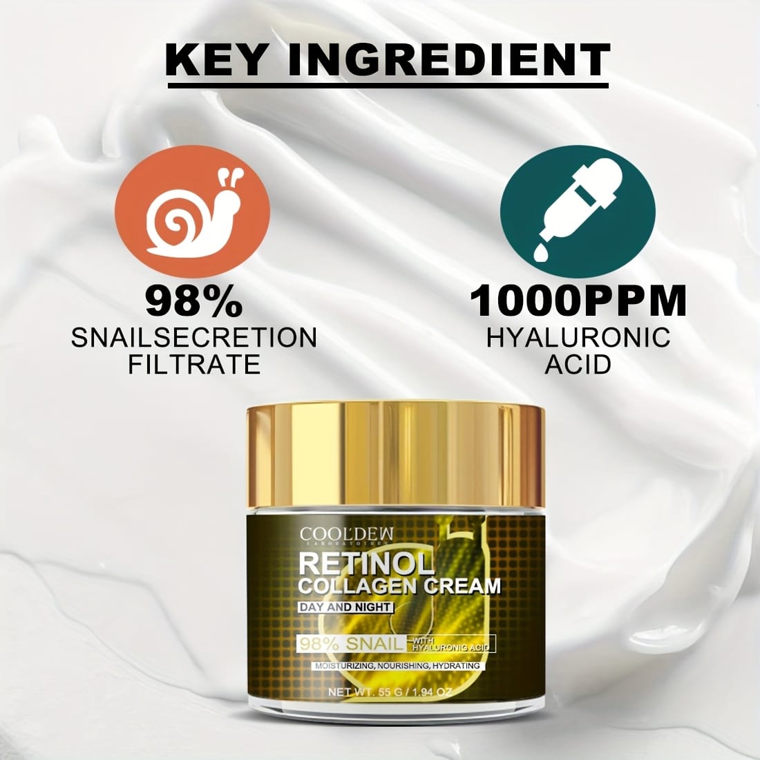 KissICON 55g KissIcon Cool Dew Retinol Collagen Cream - Hydrating