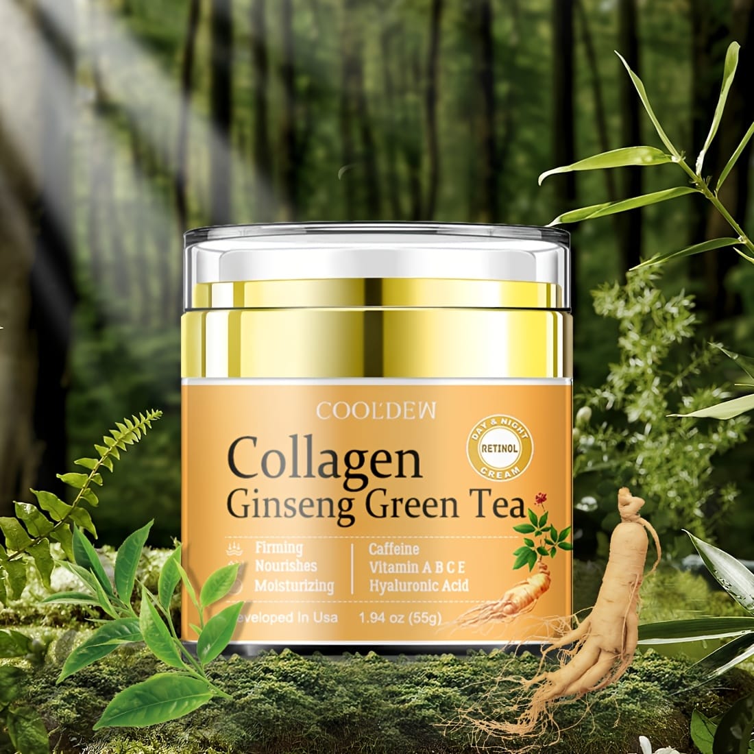 KissICON 55g KissIcon Ginseng Green Tea Collagen Face Cream -