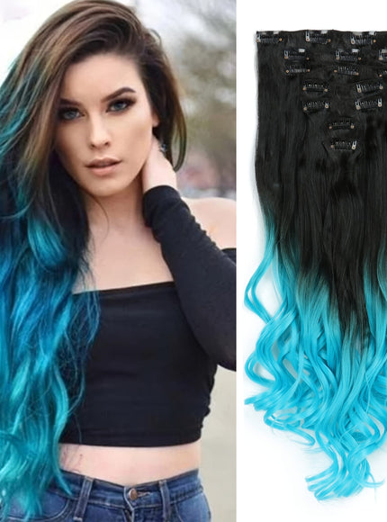 Clip In Hair Extensions 22in Red