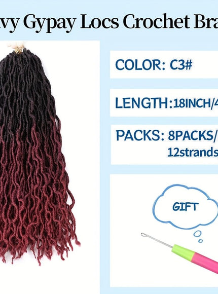 KissIcon 18 Inch Brown Goddess Faux Locs -