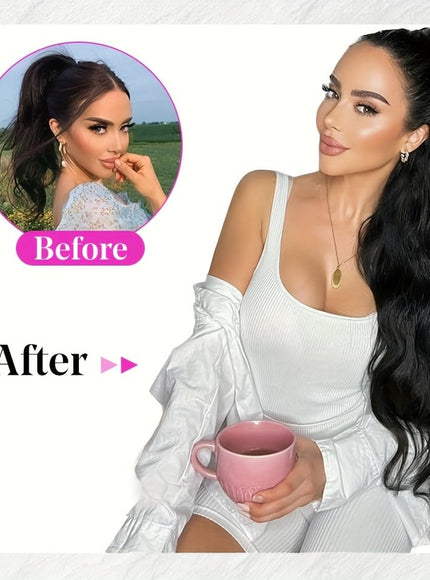 KissIcon Ponytail Extension 20 Inch Claw Clip -