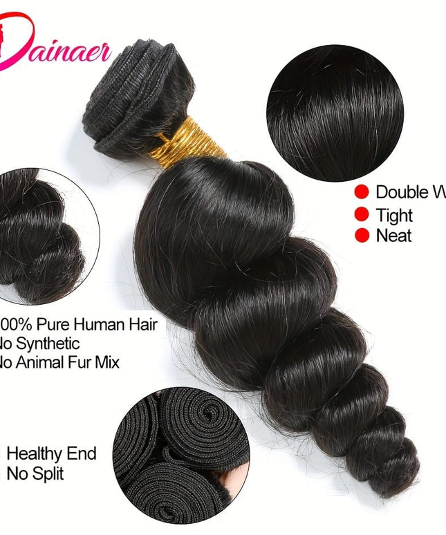 KissIcon Loose Wave Bundles With Closure - Virgin