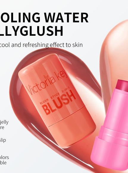 jkthpu-45 5g*4pcs 💋 VICTRIAKEY 4 Shades Jelly Blush Lip Duo