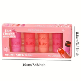 jkthpu-45 5g*4pcs 💋 VICTRIAKEY 4 Shades Jelly Blush Lip Duo
