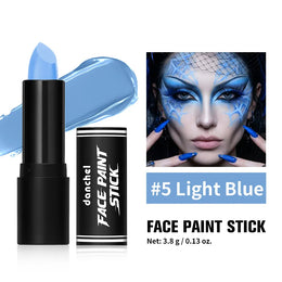KissICON 5Light Blue Halloween Cosplay Face Body Paint Crayon Blue Black Green Sweatproof Long Lasting Makeup Stick