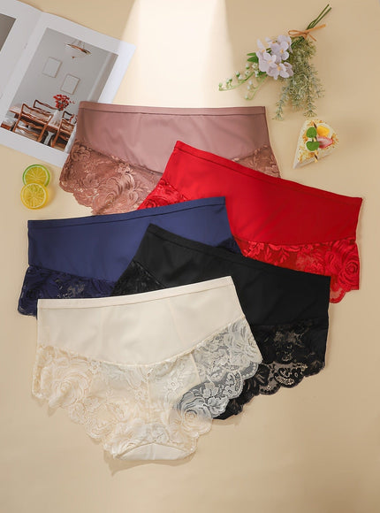 KissICON 5pack Lace Trim Full Coverage Thin