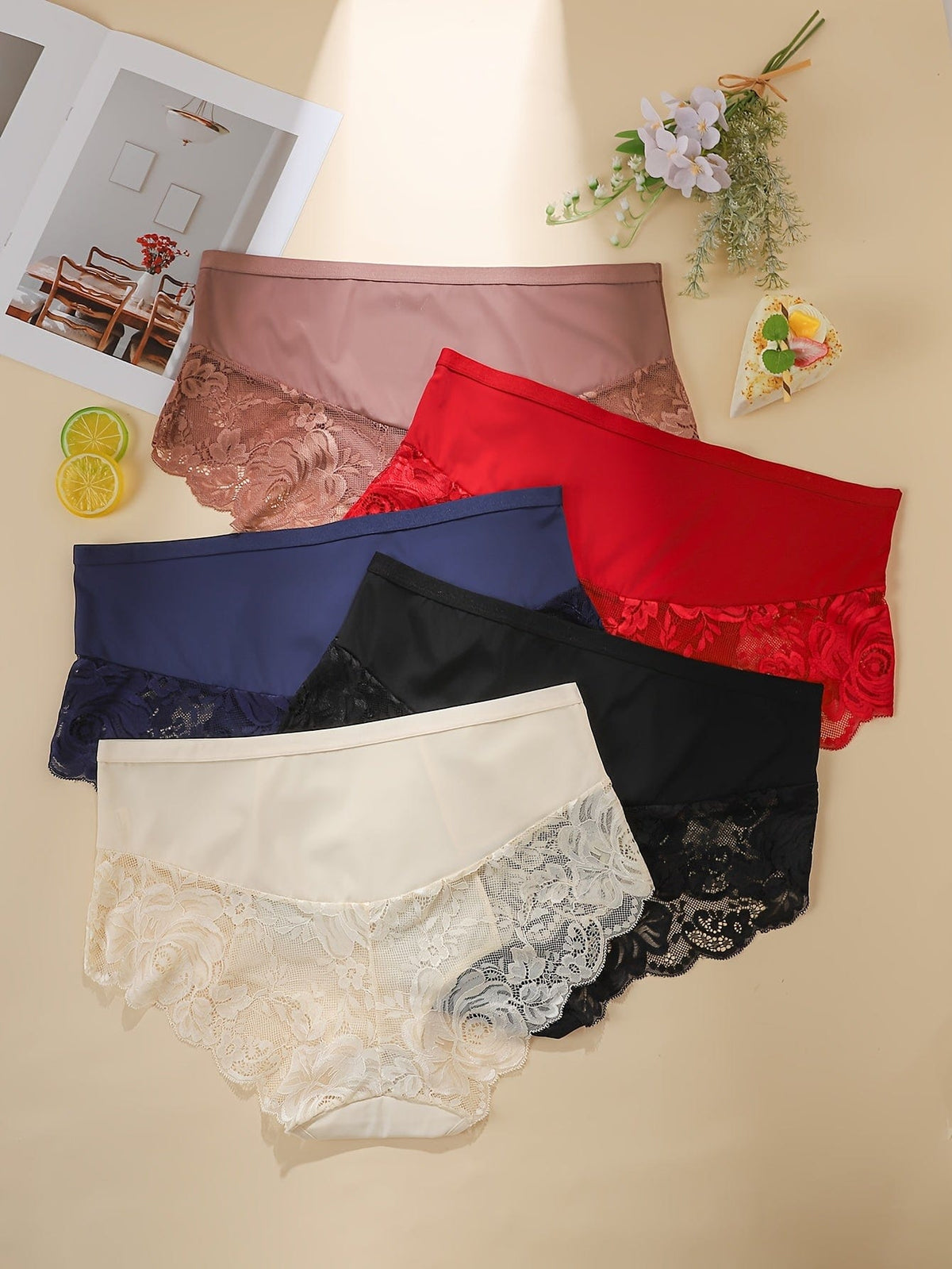 KissICON 5pack Lace Trim Full Coverage Thin