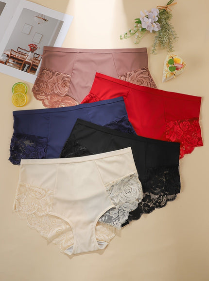 KissICON 5pack Lace Trim Full Coverage Thin