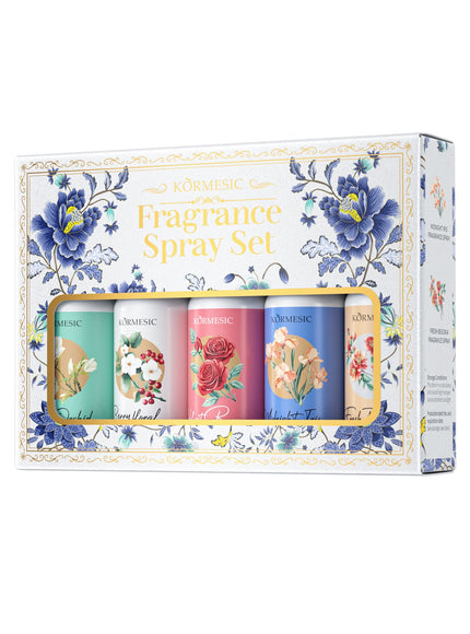 KissICON 5pcs/box Floral Scented Spray Set – Refreshing Moisturizing