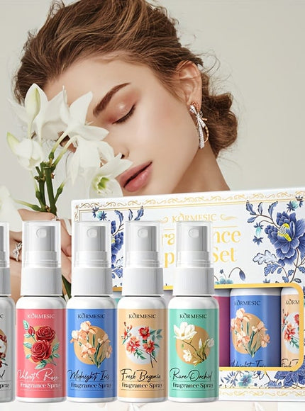 KissICON 5pcs/box Floral Scented Spray Set – Refreshing Moisturizing