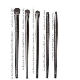 KissICON 5PCS Eye Makeup Brushes Six Piece Wool Fiber Blending