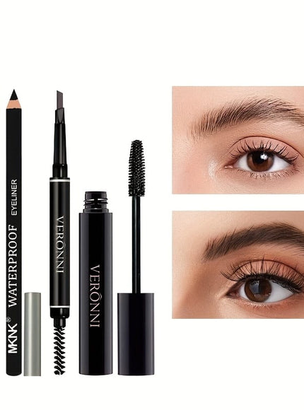 KissICON 5pcs Eye Makeup Set 5piece Eyeshadow Kit Mascara Liner Pencil
