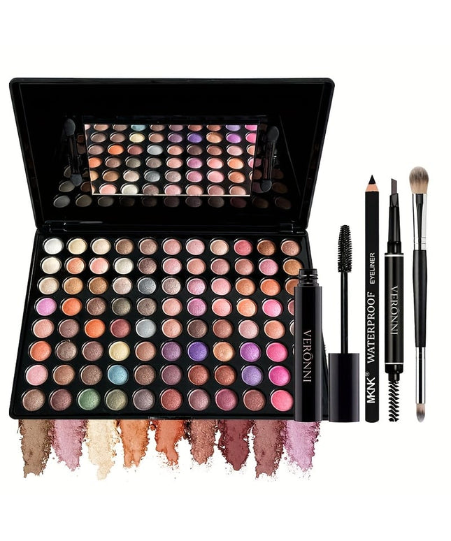 KissICON 5pcs Eye Makeup Set 5piece Eyeshadow Kit Mascara Liner Pencil