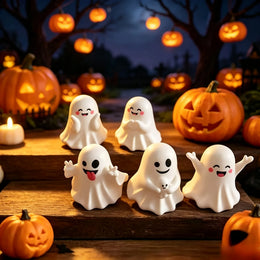 KissICON 5pcs Halloween Figurine Set • Cute Mini Home Decor • Holiday Home Decoration Enhancement • Autumn Seasonal Tabletop Ornaments