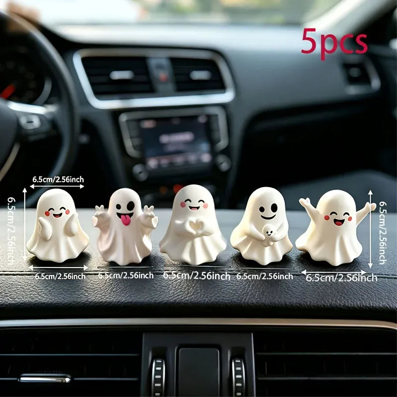 KissICON 5pcs Halloween Figurine Set • Cute Mini Home Decor • Holiday Home Decoration Enhancement • Autumn Seasonal Tabletop Ornaments