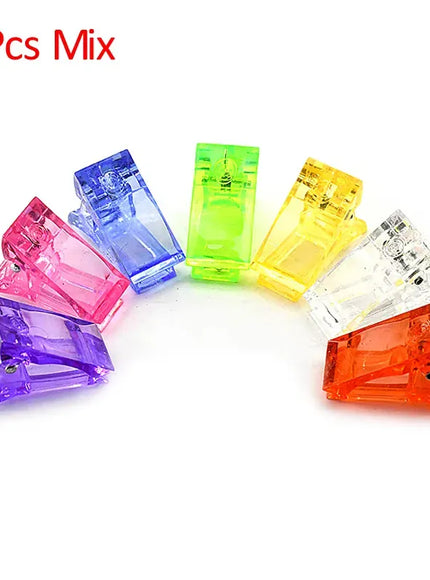 KissICON 5pcs Mixed Acrylic Nail Clip Transparent Gel Quick Building Tool