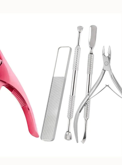 KissICON 5pcs Set KissIcon Nail Clippers 5 in 1 Kit Glass