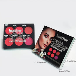 KissICON 6 Color Blush Palette 6color Matte Blush Highlighter Palette Natural