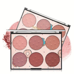 KissICON 6 Color Blush Palette 6color Star Print Matte Blush Waterproof